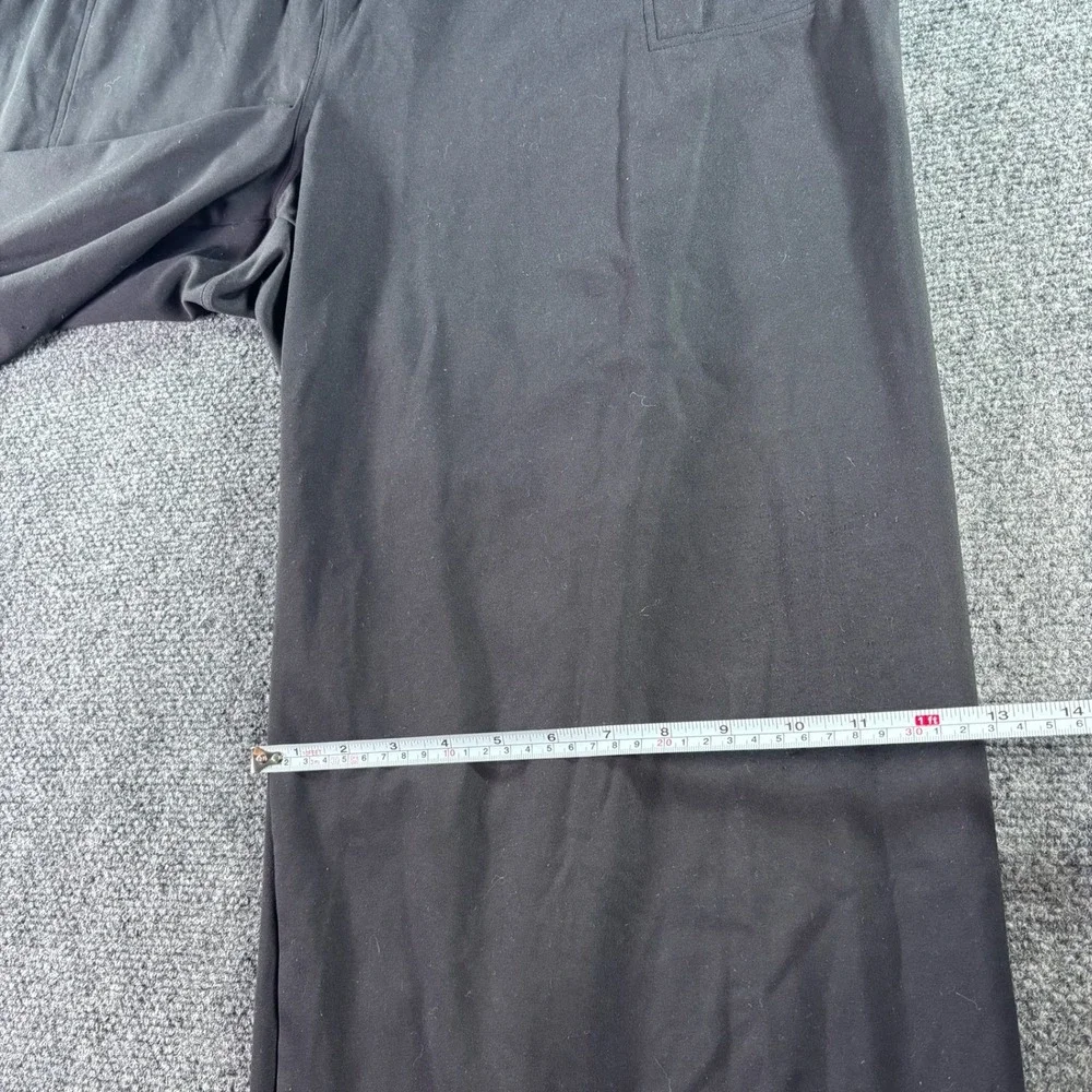 Athleta Crop Yoga Pants Womens 1X Black Wide Leg Pockets Plus Size Athleisure